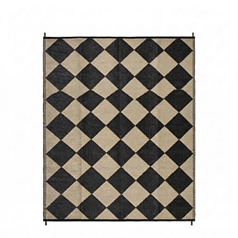ANIXOL Reversible Waterproof Outdoor Rug, Washable Plastic Straw Patio Mat