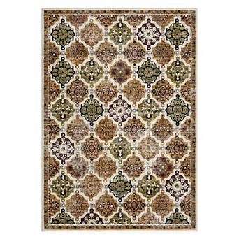 Diamond Print Rug Polyester Washable Foldable Mat Non-Slip Geometric Carpet