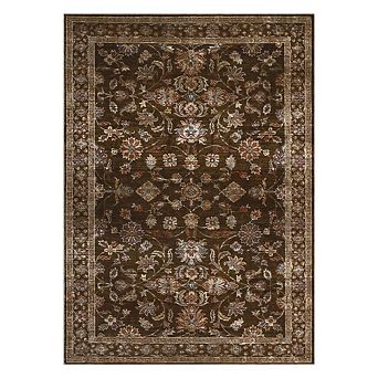Washable Area Rug Vintage Traditional Floor Cover Thin Rug Retro Indoor Non Slip Carpet Floral Mat