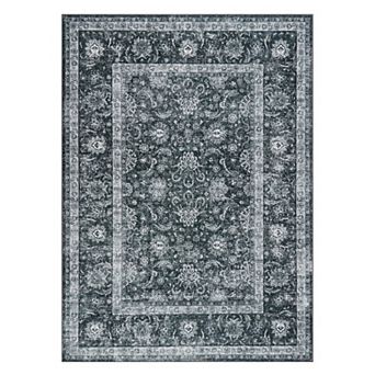 Hallway Washable Non-Slip Vintage Faux Wool Area Rugs for Entryway Indoor Kitchen Laundry Bedroom