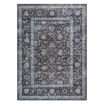 Hallway Washable Non-Slip Vintage Faux Wool Area Rugs for Entryway Indoor Kitchen Laundry Bedroom