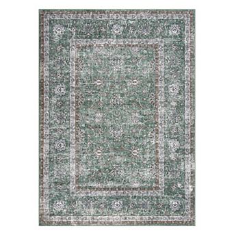 Hallway Washable Non-Slip Vintage Faux Wool Area Rugs for Entryway Indoor Kitchen Laundry Bedroom