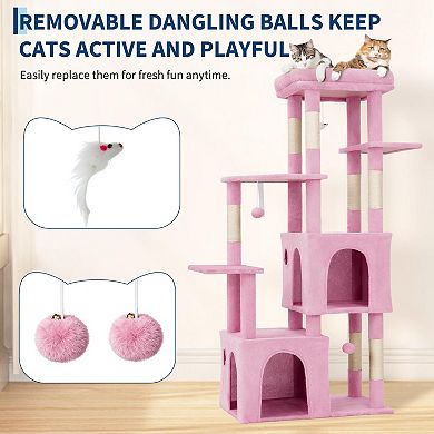 ANIXOL Multi-Level Plush Particle Board Cat Tree Tower