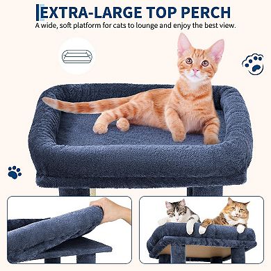 ANIXOL Multi-Level Plush Particle Board Cat Tree Tower