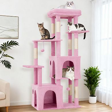 ANIXOL Multi-Level Plush Particle Board Cat Tree Tower