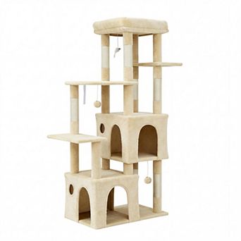 ANIXOL Multi-Level Plush Particle Board Cat Tree Tower