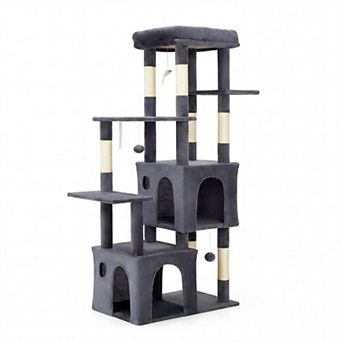 ANIXOL Multi-Level Plush Particle Board Cat Tree Tower