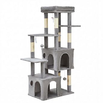 ANIXOL Multi-Level Plush Particle Board Cat Tree Tower