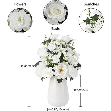 Artificial Roses, with a Lifelike Feel, Suitable for Office and Home Decoration.