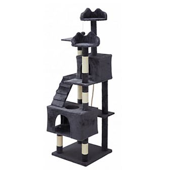 ANIXOL Multi-Level Plush Particle Board Cat Tree Tower