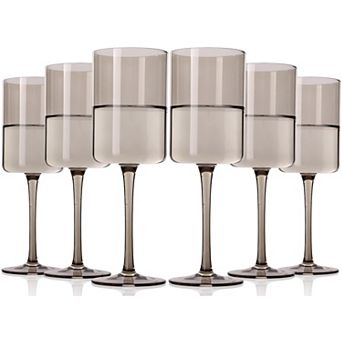 6-14 Oz Hand-Blown Square Crystal Wine Glasses Gift for Women Party Gift