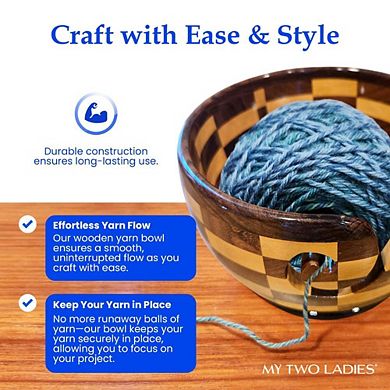 Round Artisan Yarn Bowl