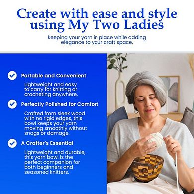 Round Artisan Yarn Bowl