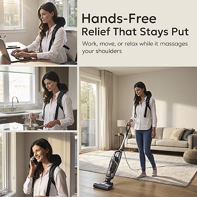 Miko Wave Heated Neck & Back Massager with Heat, Cordless and Hands-Free