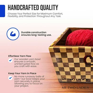 Square Artisan Yarn Bowl