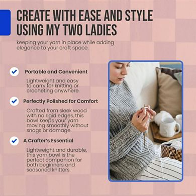 Square Artisan Yarn Bowl