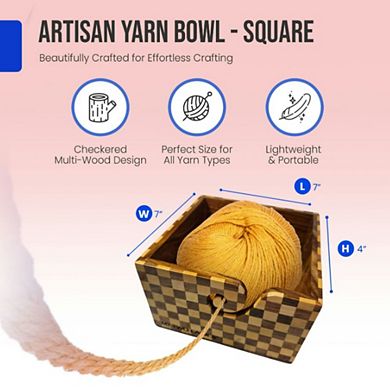 Square Artisan Yarn Bowl