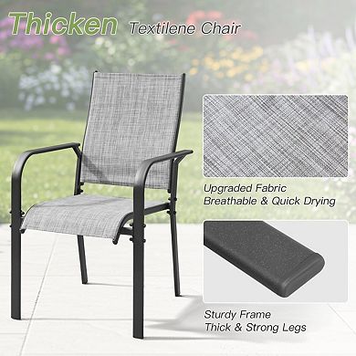 EROMMY 5 Piece Patio Dining Set, Outdoor Dining Table And Chairs Set For 4