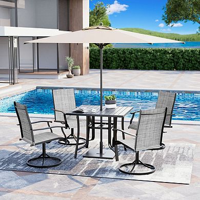 EROMMY 5 Piece Patio Dining Set, Outdoor Dining Table And Chairs Set For 4
