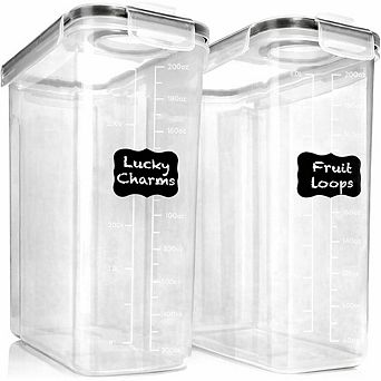 2 Pack Extra Large Airtight Food Storage Containers for Pantry Organization, BPA-Free
