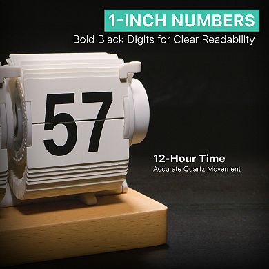 La Crosse Technology Mechanical Flip Quartz Tabletop Timer Clock