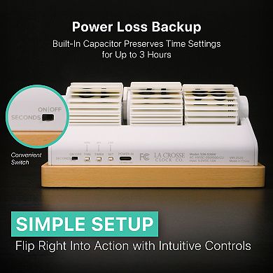 La Crosse Technology Mechanical Flip Quartz Tabletop Timer Clock