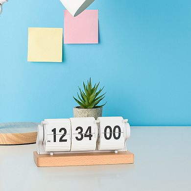 La Crosse Technology Mechanical Flip Quartz Tabletop Timer Clock