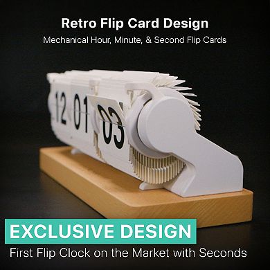 La Crosse Technology Mechanical Flip Quartz Tabletop Timer Clock