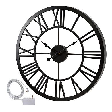La Crosse Technology La Crosse Clock 19.7 inch Edison Lighted Analog Quartz Wall Clock