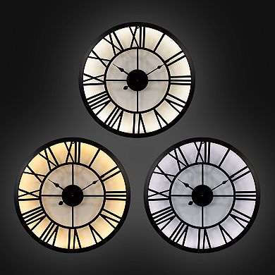 La Crosse Technology La Crosse Clock 19.7 inch Edison Lighted Analog Quartz Wall Clock