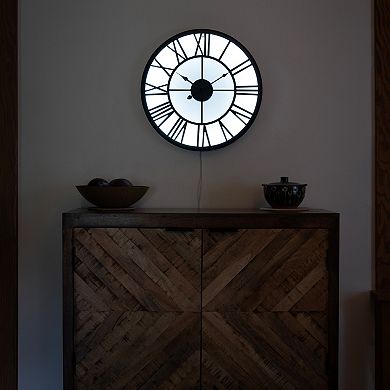 La Crosse Technology La Crosse Clock 19.7 inch Edison Lighted Analog Quartz Wall Clock