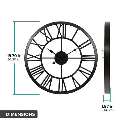 La Crosse Technology La Crosse Clock 19.7 inch Edison Lighted Analog Quartz Wall Clock