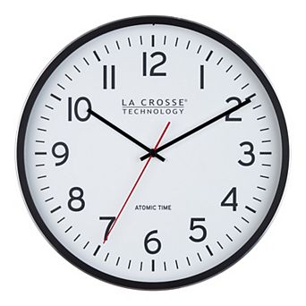 La Crosse Technology Atomic Metal Analog Wall Clock 11.8 Inches