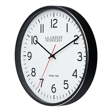 La Crosse Technology Atomic Metal Analog Wall Clock 11.8 Inches