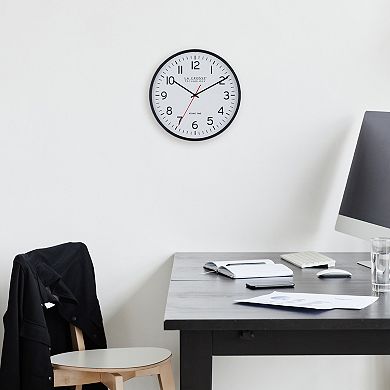 La Crosse Technology Atomic Metal Analog Wall Clock 11.8 Inches