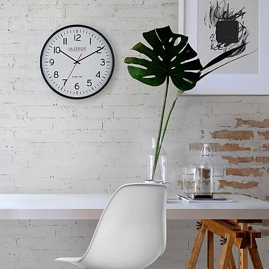 La Crosse Technology Atomic Metal Analog Wall Clock 11.8 Inches