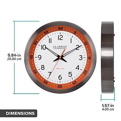 La Crosse Technology 10 Inch Atomic Analog Wall Clock