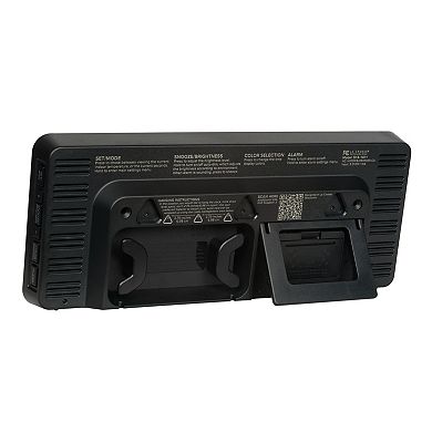 La Crosse Technology 513-1411 Color Changing LED Alarm Clock with Indoor Temperature