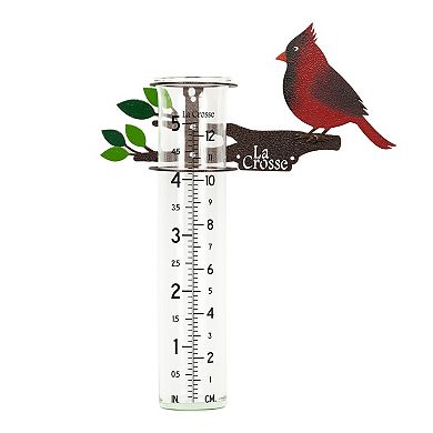 La Crosse Technology 5-Inch Capacity Metal Cardinal Rain Gauge