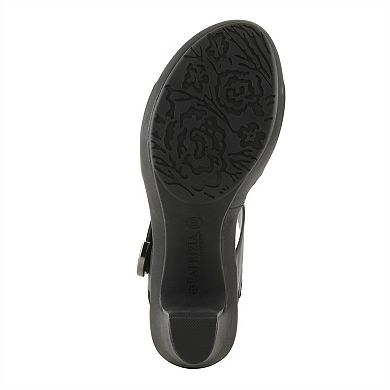 Patrizia Almalei Women's Slip-On Slide Sandals with Buckle Accent