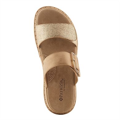 Patrizia Almalei Women's Slip-On Slide Sandals with Buckle Accent