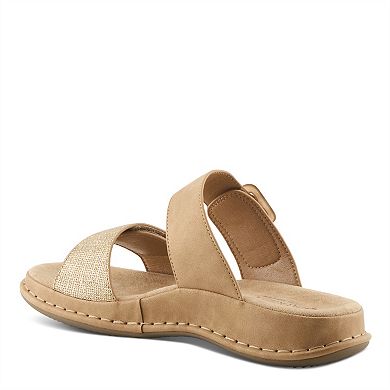 Patrizia Almalei Women's Slip-On Slide Sandals with Buckle Accent