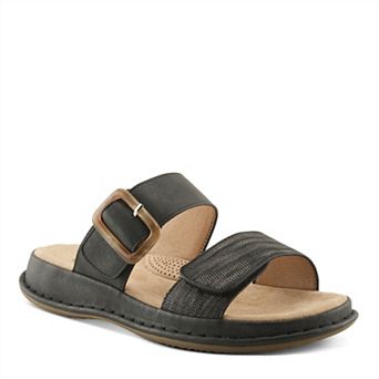 Patrizia Almalei Women's Slip-On Slide Sandals with Buckle Accent
