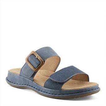 Patrizia Almalei Women's Slip-On Slide Sandals with Buckle Accent