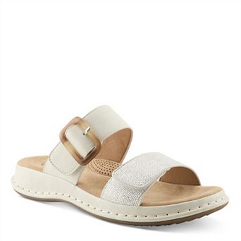 Patrizia Almalei Women's Slip-On Slide Sandals with Buckle Accent