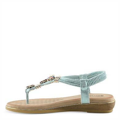 Patrizia Beamie Women's Thong Sandals With Beaded Accent