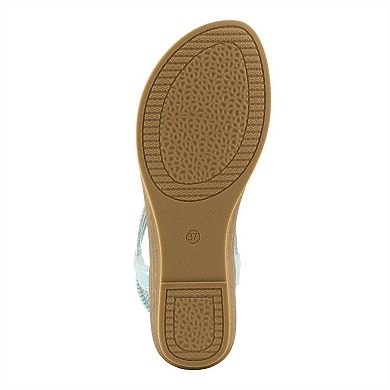 Patrizia Beamie Women's Thong Sandals With Beaded Accent