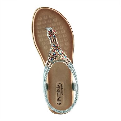 Patrizia Beamie Women's Thong Sandals With Beaded Accent