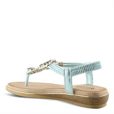 Patrizia Beamie Women's Thong Sandals With Beaded Accent