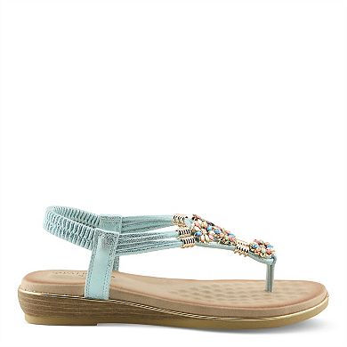 Patrizia Beamie Women's Thong Sandals With Beaded Accent